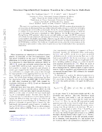 Structural Superfluid-Mott Insulator Transition for a Bose Gas in Multi
