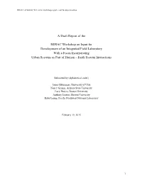 A Draft Report of the BERAC Workshop on Input for Development