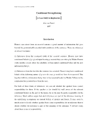 Conditional Strengthening [A Case Study in Implicature]