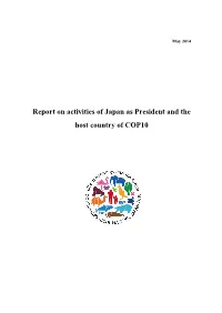 COP 10 Presidency Report