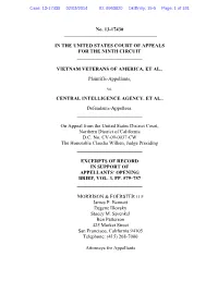 Excerpts of Record in Support of Appellants' Opening Brief, Vol. 3