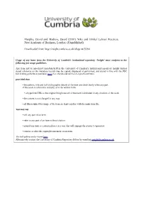 Murphy, David and Mathew, David (2001) Nike and Global Labour Practices