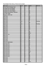 Photo Index by Subject Page 1 Index Term