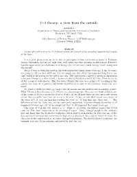 A Theory: a View from the Outside