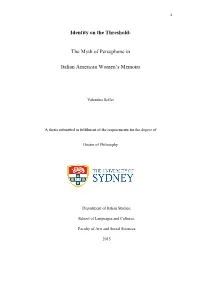 Identity on the Threshold: the Myth of Persephone in Italian American