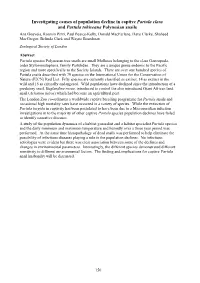 Investigating Causes of Population Decline in Captive Partula Clara And