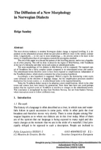 The Diffusion of a New Morphology in Norwegian Dialects