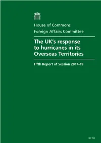 The UK's Response to Hurricanes in Its Overseas Territories