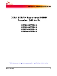 DDR4 SDRAM Registered DIMM Based on 8Gb A-Die