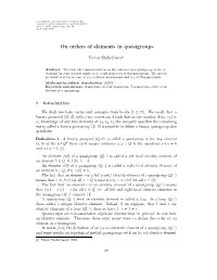 On Orders of Elements in Quasigroups