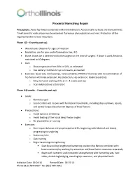 Proximal Hamstring Repair