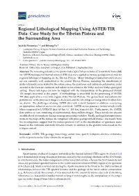 Regional Lithological Mapping Using ASTER-TIR Data: Case Study for the Tibetan Plateau and the Surrounding Area