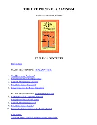 The Five Points of Calvinism