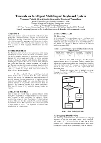 Towards an Intelligent Multilingual Keyboard System