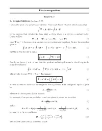 Electromagnetism 3. Magnetization (Lectures 7–9)