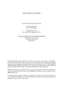 Nber Working Paper Series Searching for Irving Fisher