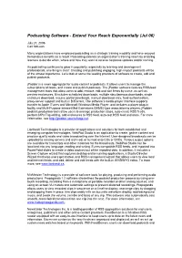 Podcasting Software - Extend Your Reach Exponentially (Jul 06)