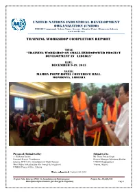 (Unido) Training Workshop Completion Report