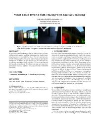Voxel Based Hybrid Path Tracing with Spatial Denoising