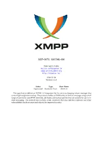 Xep-0071: Xhtml-Im