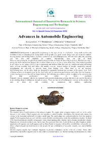 Advances in Automobile Engineering