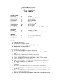 Board Minutes – 30Th November 2018