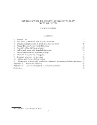 Introduction to Smooth Ergodic Theory Lecture Notes