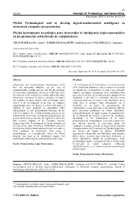 Journal of Technology and Innovation Pseint Technological Tool To