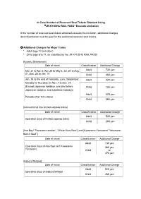 “JR-KYUSHU RAIL PASS” Exceeds Limitation If the Number of Reserved Se