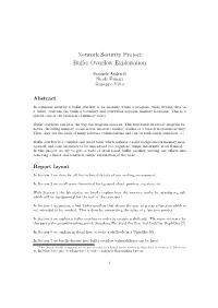 Network Security Project Buffer Overflow Exploitation