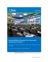 Russian Military Strategy: Core Tenets and Operational Concepts
