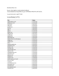 Vulnerable Sites