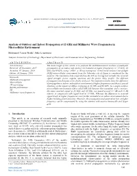 Analysis of Outdoor and Indoor Propagation at 15 Ghz and Millimeter Wave Frequencies in Microcellular Environment