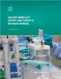 Bond Elut Certify Methods Manual