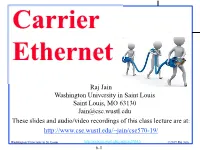 Carrier Ethernet Tutorial