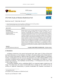 CFD HVAC Study of Modular Badminton Hall Access