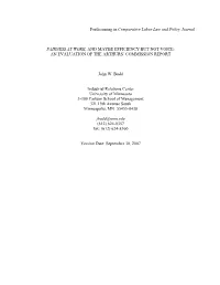 Fairness at Work, but Not Efficiency Or Voice