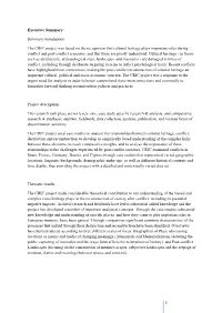 Final Report. Identity and Conflict