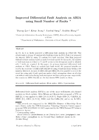Improved Differential Fault Analysis on ARIA Using Small Number of Faults