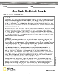 The Helsinki Accords