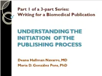 Understanding the Initiation of the Publishing Process