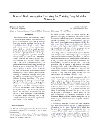 Boosted Backpropagation Learning for Training Deep Modular Networks