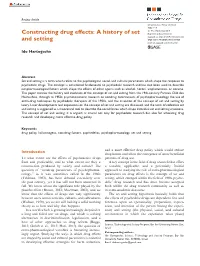 Constructing Drug Effects: a History of Set and Setting
