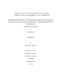 Morphology and Syntax of Gerunds in Truku Seediq : a Third Function of Austronesian “Voice” Morphology