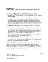 [MS-NAPSO]: Network Policy and Access Services System Overview