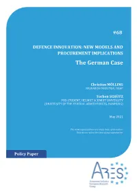NEW MODELS and PROCUREMENT IMPLICATIONS. the German Case / May 2021