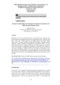 Original Article Recurrent Outbreaks of Camel Pox in Camelus