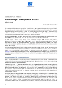 Road Freight Transport in Latvia Abstract Version of 04 December 2018