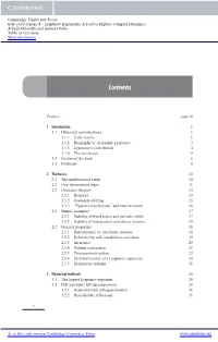 Table of Contents More Information