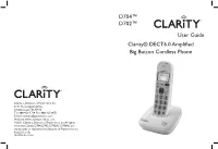 User Guide D704™ D702™ Big Button Cordless Phone